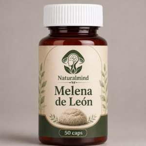 Suplemento de hongo Melena de León en cápsulas Natural Mind Colombia